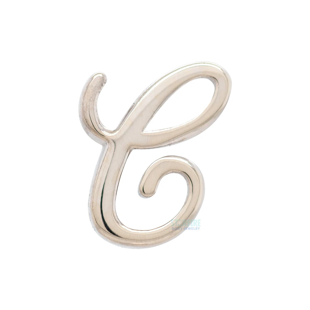 Threadless: Script Letter Pin In Gold 3 Threadless: Script Letter Pin In Gold - Image 3