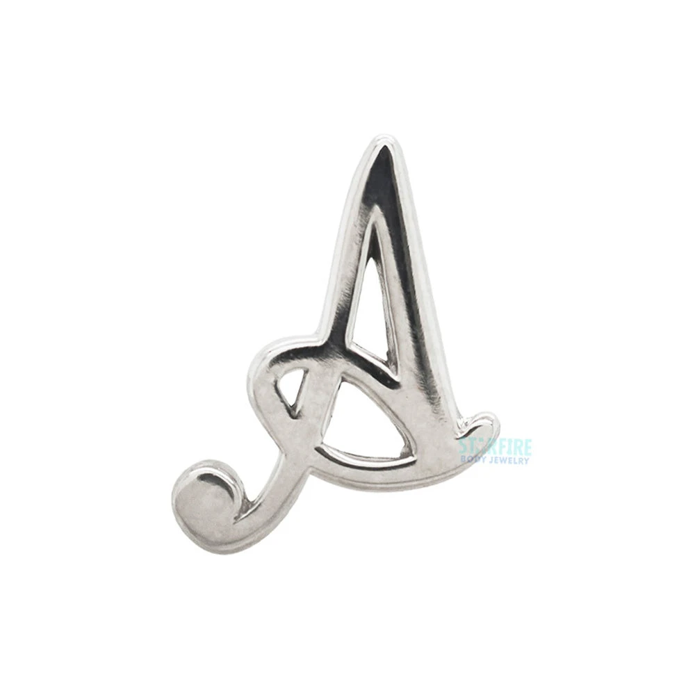 Threadless: Script Letter Pin In Gold 2 Threadless: Script Letter Pin In Gold - Image 2