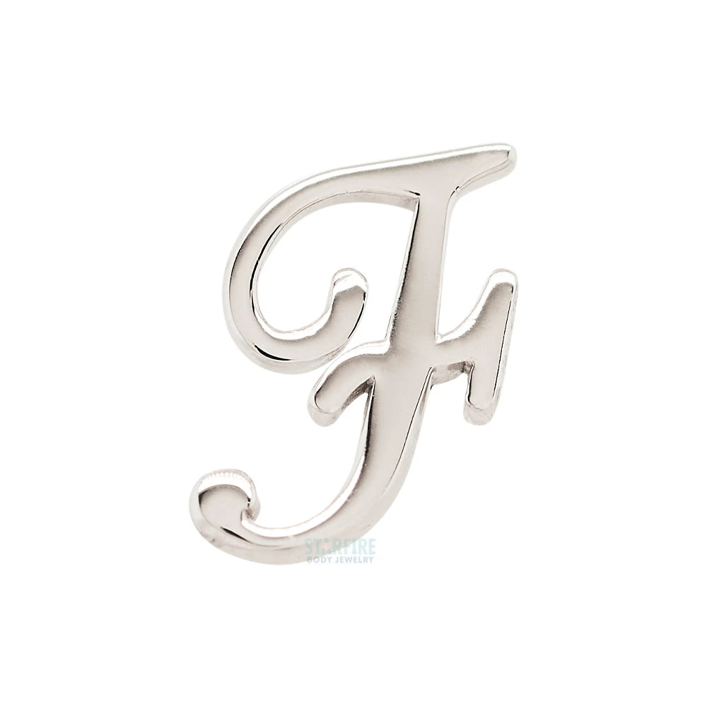 Threadless: Script Letter Pin In Gold 4 Threadless: Script Letter Pin In Gold - Image 4