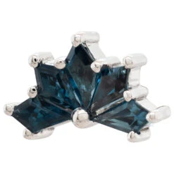 "Spirit" Threaded End In Gold With London Blue Topaz'