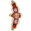 "Nikki Panaraya" Threaded End In Gold With Oregon Sunstone, Padparadscha Sapphire & Garnet