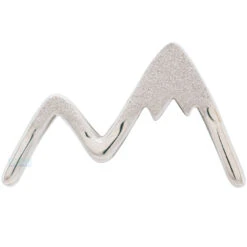 Mountain Peaks Threaded End In Gold -Body Vision Los Angeles 42186 BodyVision BVLAMountainPeaksThreadedEndinGoldSingleWhiteGold2