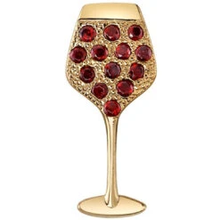 Red Wine In Gold With Garnet
