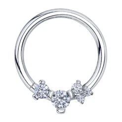 "Ripple" Seam Ring In Gold With DIAMONDS