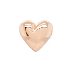 Threadless: Puffy Heart Pin In Gold -Body Vision Los Angeles 42239 BodyVision BVLAthreadlessPuffyHeartPininGoldSingleRoseGoldMedium2