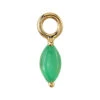 V Prong Marquise Charm In Gold With Chrysoprase
