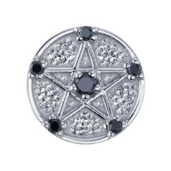 "Ebony" Threaded End In Gold With Black Diamonds