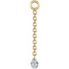 "Algea" Chain Charm In Gold With DIAMOND