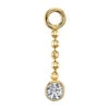 "Comet" Chain Charm In Gold With DIAMOND