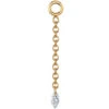"Kairos" Chain Charm In Gold With DIAMOND