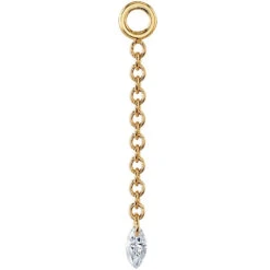 "Kairos" Chain Charm In Gold With DIAMOND