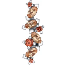 "Irina" Threaded End In Gold With Champagne Sapphire