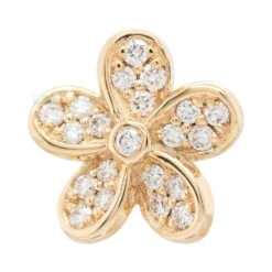 "Kaena" Threaded End In Gold With DIAMONDS