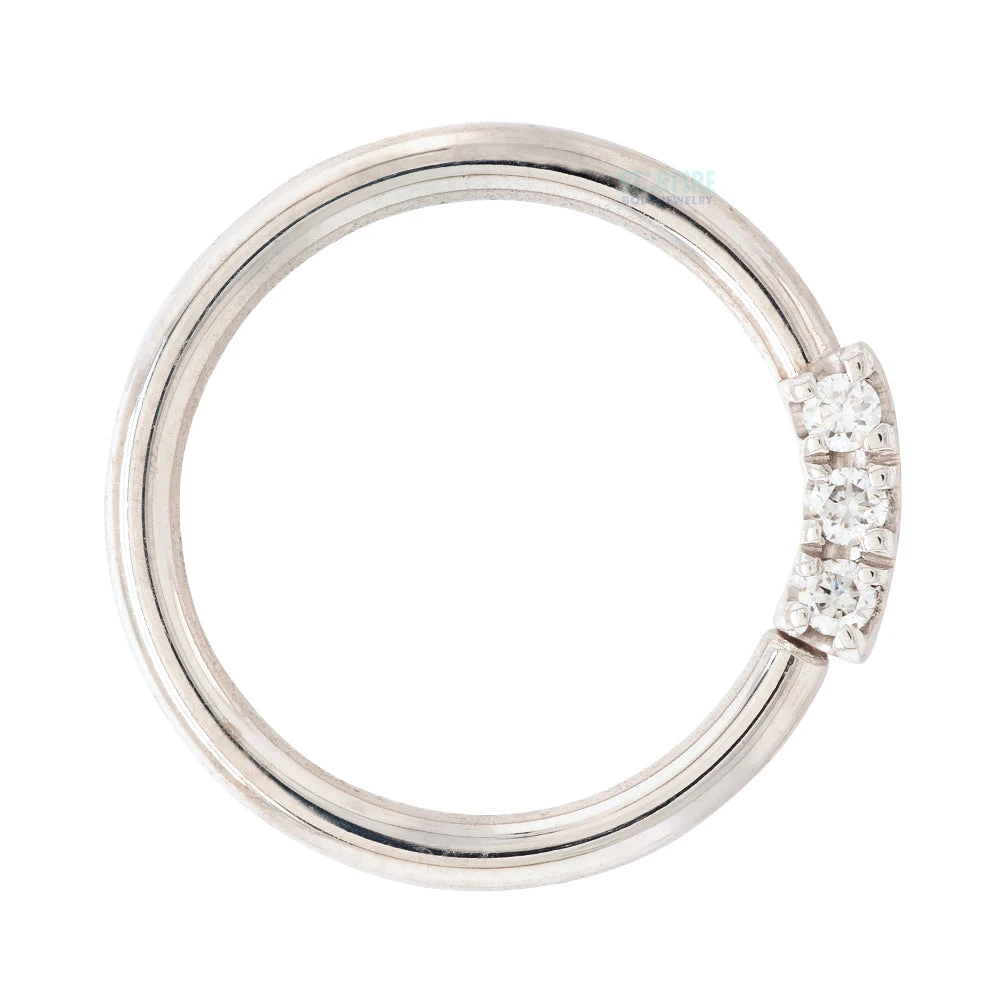"Blaze 3" Seam Ring In Gold With DIAMONDS - Image 3