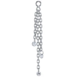 "High Priestess" Chain Charm In Gold With DIAMONDS