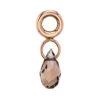 Briolette Charm In Gold With Smoky Quartz