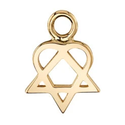 "Heartagram" Charm In Gold
