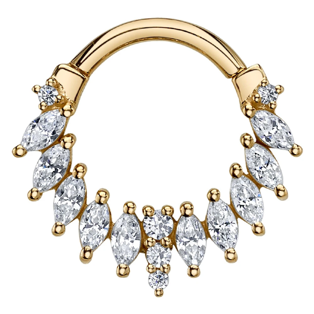 "Skylar" Hinge Ring In Gold With DIAMONDS 1 "Skylar" Hinge Ring In Gold With DIAMONDS