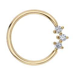 "Muse" Seam Ring In Gold With DIAMONDS