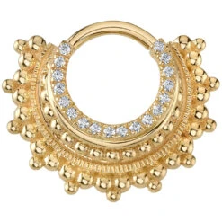 "Selene" Hinge Ring In Gold With DIAMONDS