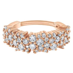 "Stardust" Hinge Ring In Gold With White CZ's