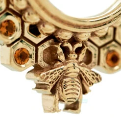"Queen Bee" Hinge Ring In Gold With Citrine -Body Vision Los Angeles 42657 04BVLAQUEENBEEYGCITRINE5.16MMATCHSCALE13Z05268