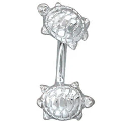 "Walking Turtle" Navel Curve In Gold