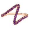 "High Tide" Hinge Ring In Gold With Amethyst