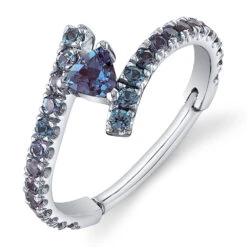 "Finesse Trillion" Hinge Ring In Gold With Chatham Alexandrite