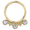 "Eden 3" Hinge Ring In Gold With White CZ's