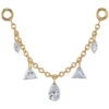 "Brixton" Chain Attachment In Gold With DIAMONDS