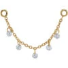 "Ewen" Chain Attachment In Gold With DIAMONDS