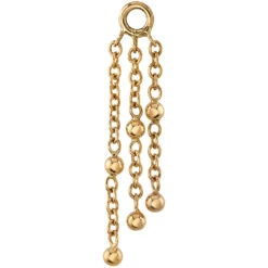 "Raindrops" Chain Charm In Gold