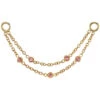 "Suzanne" Chain Attachment In Gold With Padparadscha Sapphires