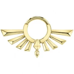 "Hylian Crest" Hinge Ring In Gold