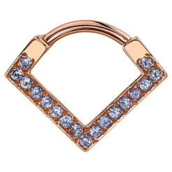 "Nairobi" Hinge V Ring In Gold With Polar Sapphires