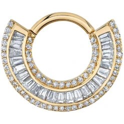 "Eros" Hinge Ring In Gold With White CZ's