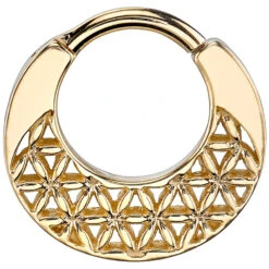 "Flower Of Life" Hinge Ring In Gold
