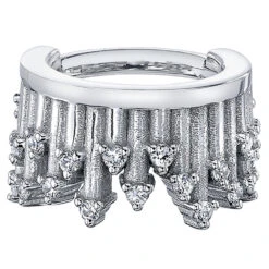 "Take A Bow " Hinge Ring In Gold With White CZ's -Body Vision Los Angeles 42817 BodyVision TakeaBowHingeRinginGoldwithWhiteCZ sSingleWhiteGoldVENDORPHOTO