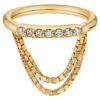 "Machina" Seam Ring In Gold With DIAMONDS
