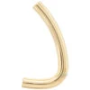 Threadless: Gold J-Curve Barbell Shaft