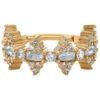 "Little Star" Hinge Ring In Gold With White CZ's