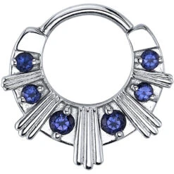 "Azval XL" Hinge Ring In Gold With Iolite