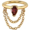 "Call Me!" Hinge Ring In Gold With Garnet