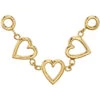 "String Of Hearts" Chain Attachment In Gold