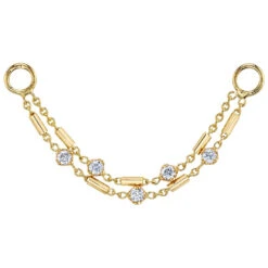 "Devine" Chain Attachment In Gold With DIAMONDS