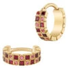 "Talus" Cuff Hinge Ring In Gold With Padparadscha Sapphire & Red Spinel