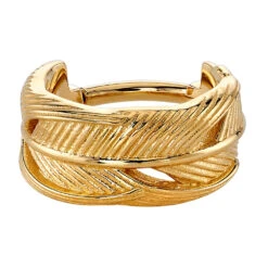 "La Plumita" Hinge Ring In Gold