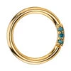"Blaze 3" Seam Ring In Gold With Irradiated Ocean Blue Diamond