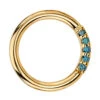"Blaze 5" Seam Ring In Gold With Irradiated Ocean Blue Diamond